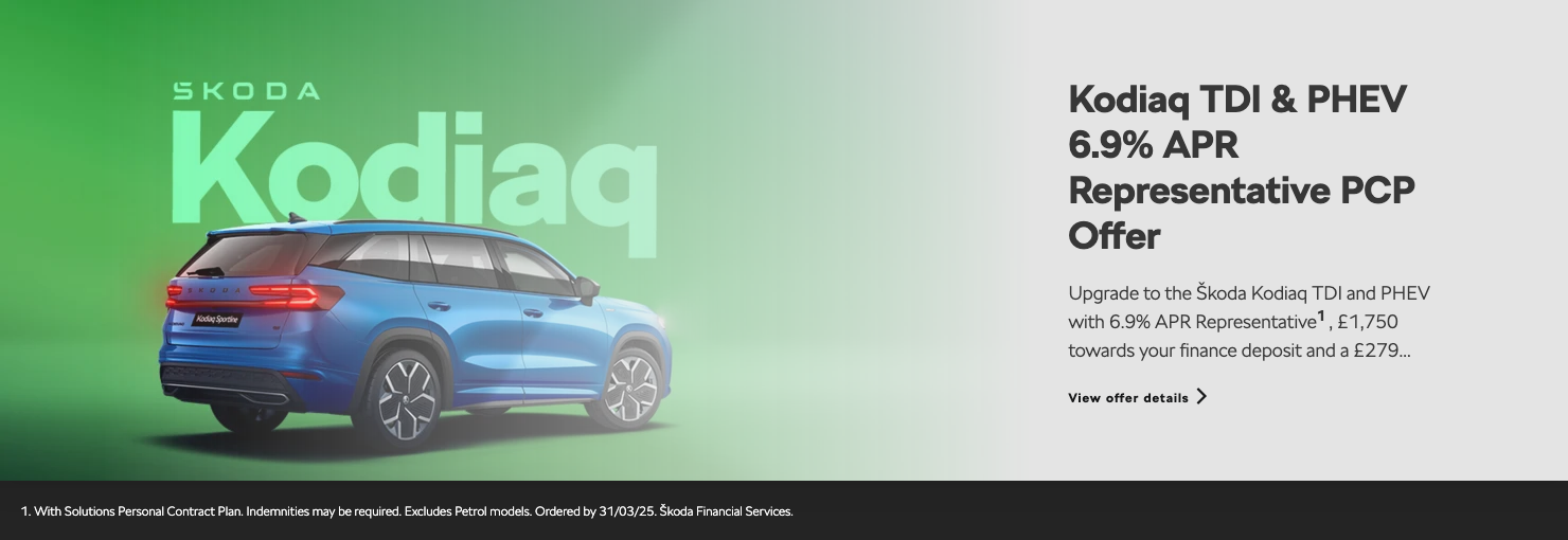 KODIAQ TDI & PHEV 6.9% APR PCP Offer