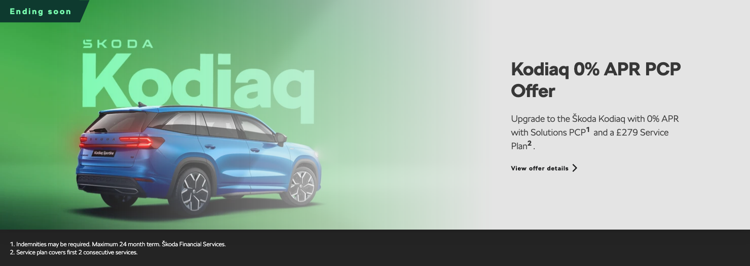 Kodiaq TSI 0% APR PCP Offer