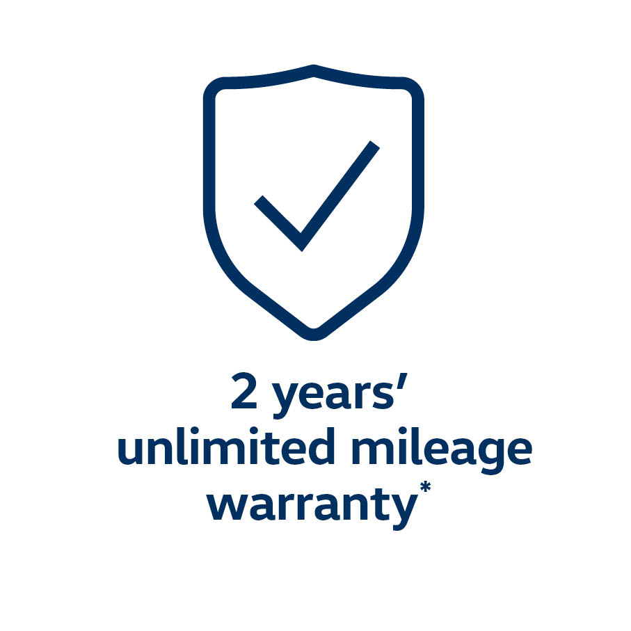 2 years' mileage warranty