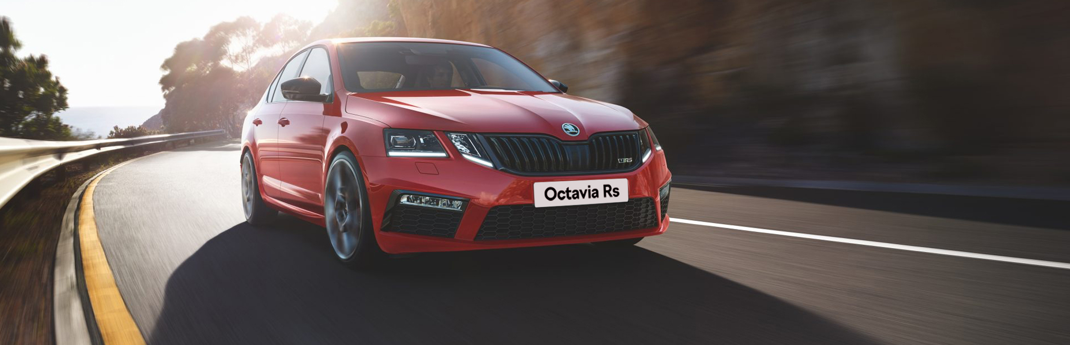 Skoda Octavia Red front on