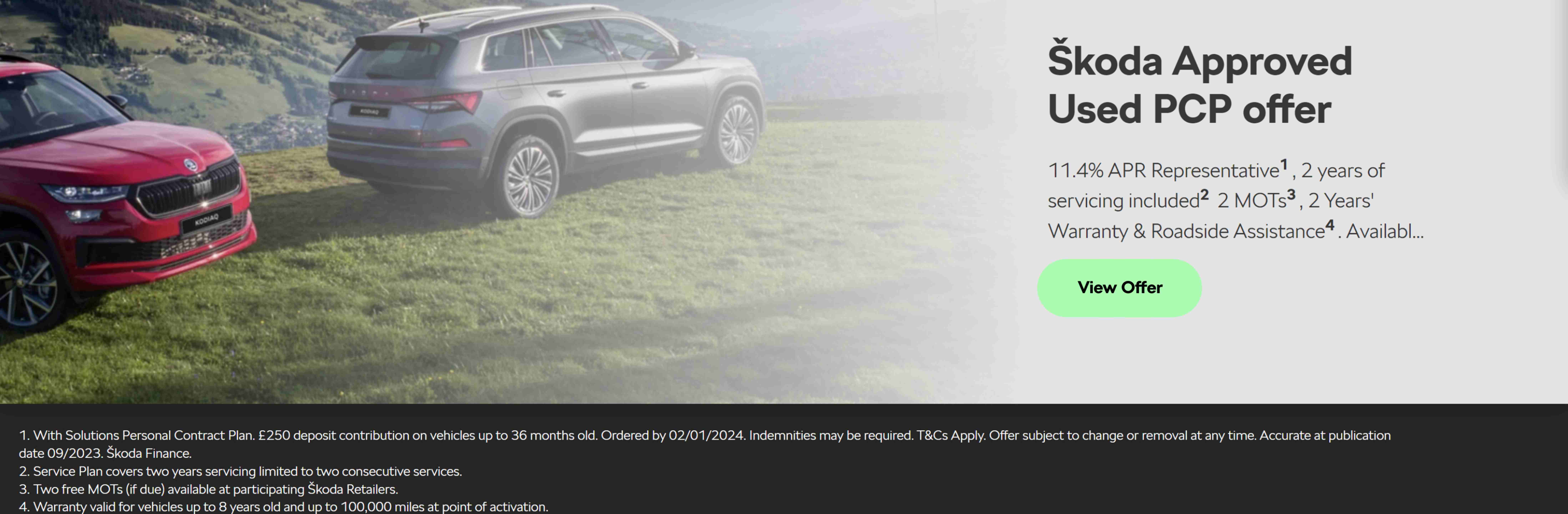 Skoda Approved Used PCP Offer